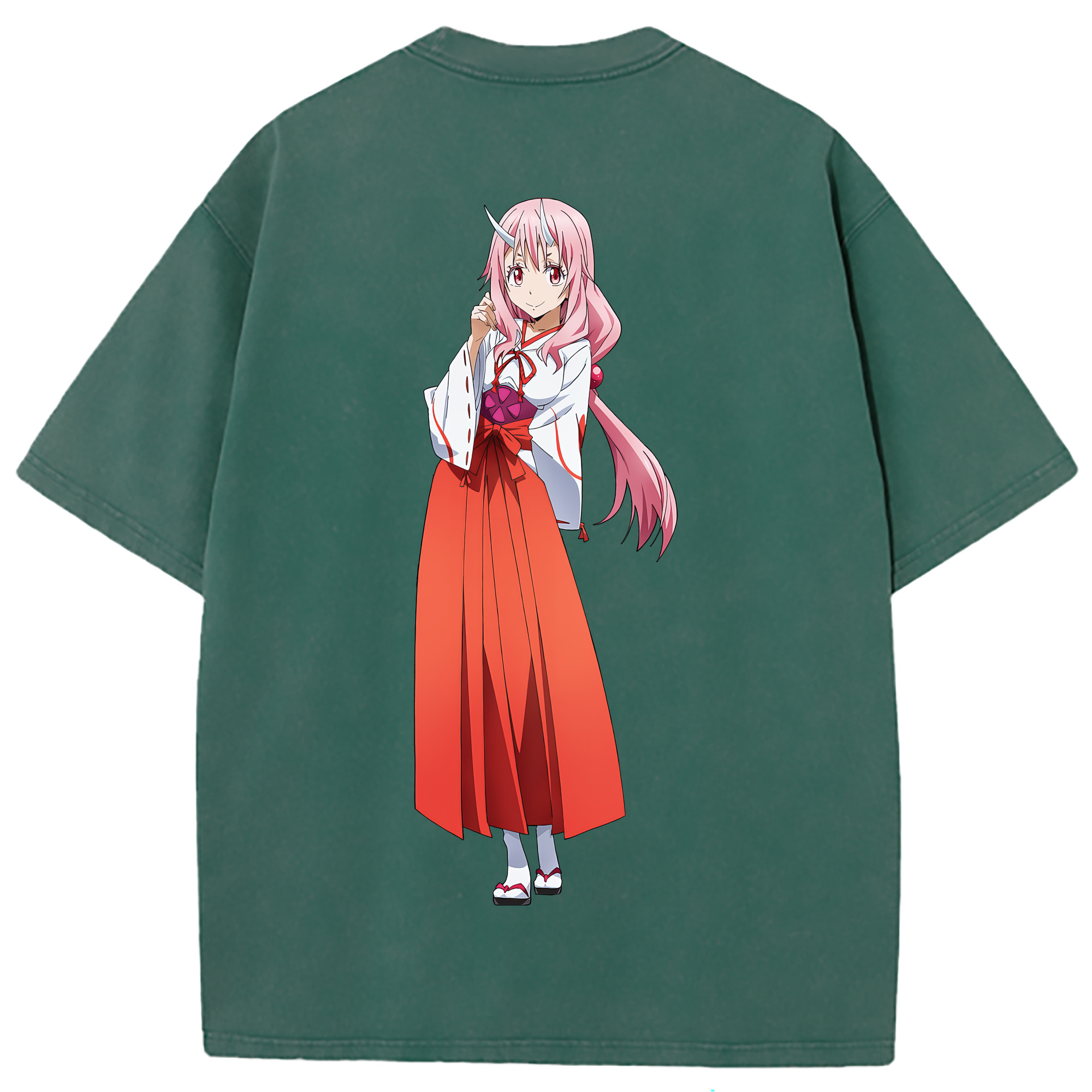 （画像用） 転スラ Regarding Reincarnated to Slime 綿100% ヴィンテージ風 半袖Tシャツ（背面プリント）